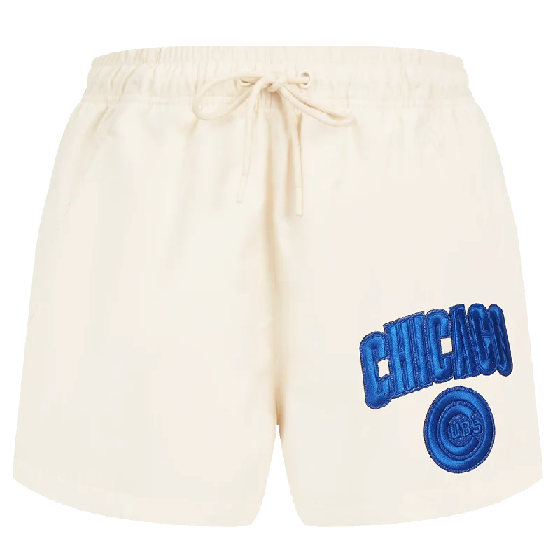 MLB CHICAGO CUBS TRIPLE TONAL WOMEN'S WOVEN SHORT (EGGSHELL)