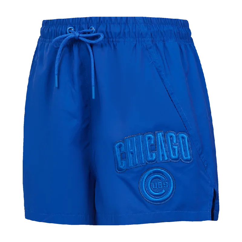 MLB CHICAGO CUBS TRIPLE TONAL WOMEN'S WOVEN SHORT (ROYAL BLUE)