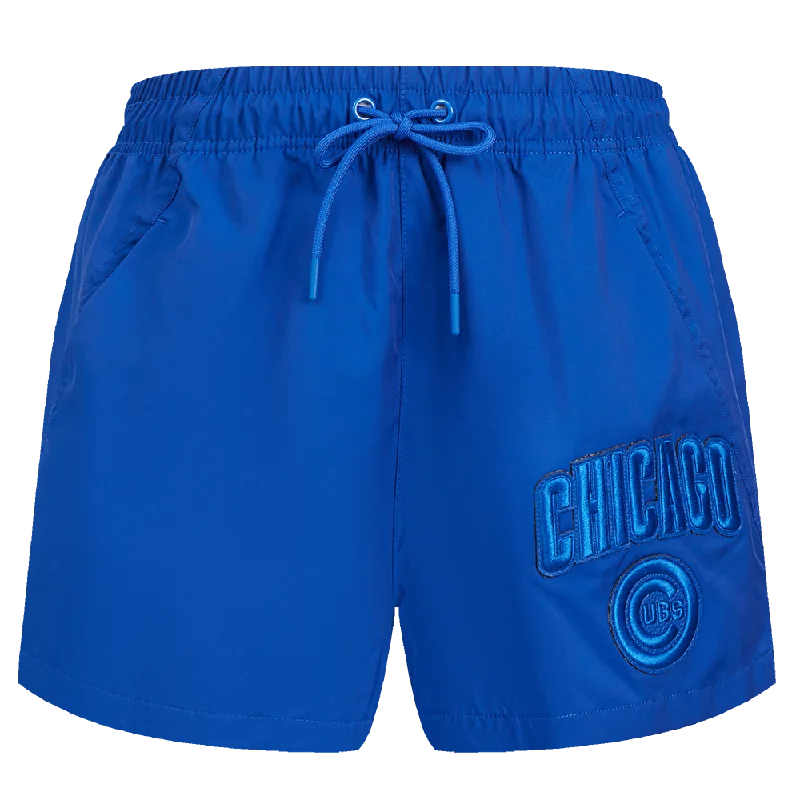 MLB CHICAGO CUBS TRIPLE TONAL WOMEN'S WOVEN SHORT (ROYAL BLUE)