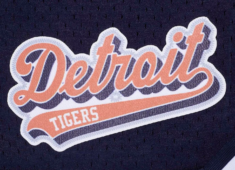 MLB DETROIT TIGERS SCRIPT TAIL WOMEN'S MESH TAPE SHORT (MIDNIGHT NAVY)