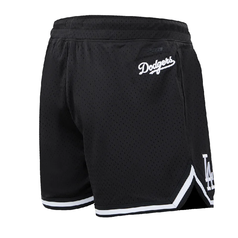 MLB LOS ANGELES DODGERS SCRIPT TAIL WOMEN'S MESH SHORT (BLACK)