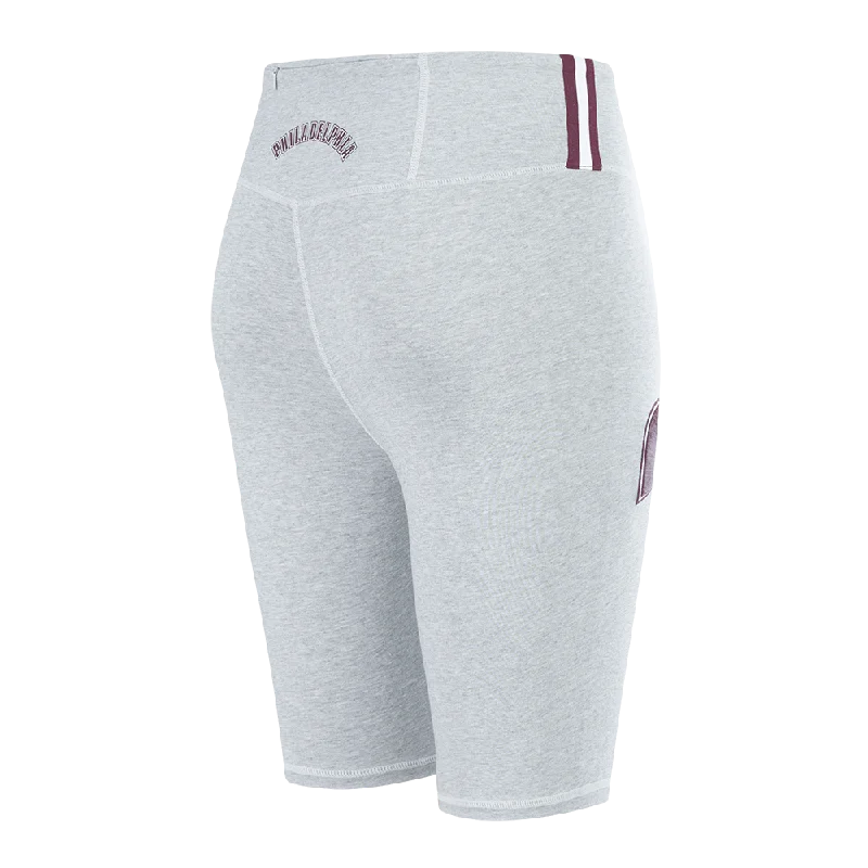 MLB PHILADELPHIA PHILLIES RETRO CLASSIC WOMEN'S BIKE SHORT (HEATHER GREY)