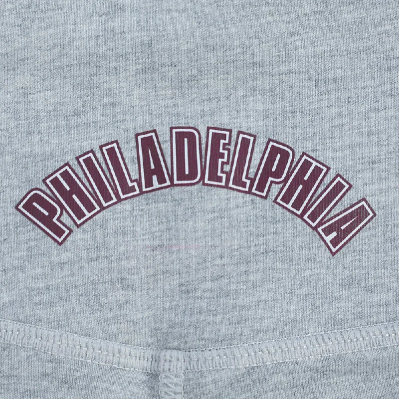 MLB PHILADELPHIA PHILLIES RETRO CLASSIC WOMEN'S BIKE SHORT (HEATHER GREY)