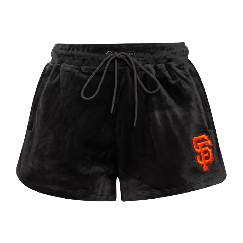 MLB SAN FRANCISCO GIANTS CLASSIC WOMEN'S VELOUR SHORT (BLACK)