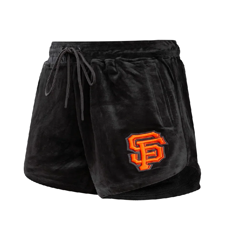 MLB SAN FRANCISCO GIANTS CLASSIC WOMEN'S VELOUR SHORT (BLACK)