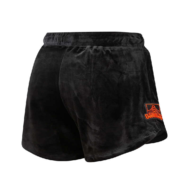 MLB SAN FRANCISCO GIANTS CLASSIC WOMEN'S VELOUR SHORT (BLACK)