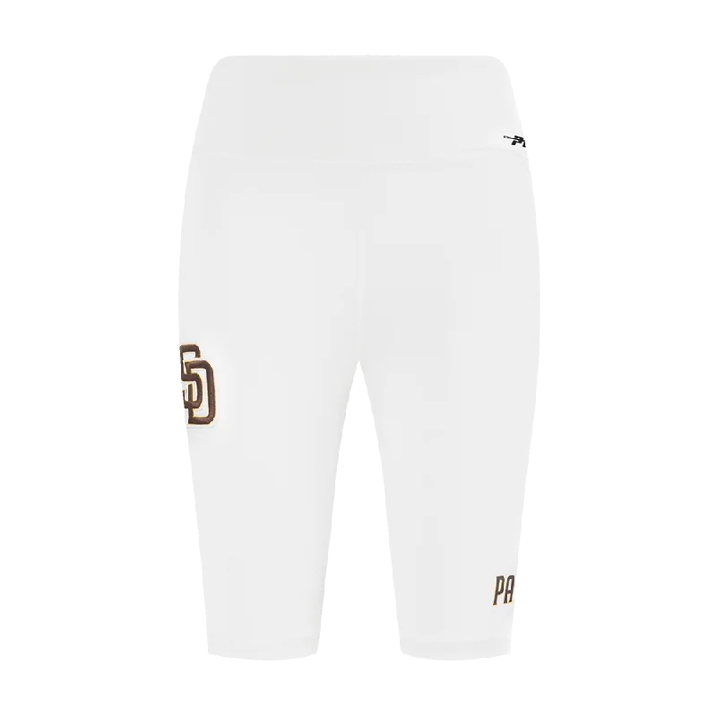 MLB SAN DIEGO PADRES CLASSIC WOMEN'S CTN BIKE SHORT (WHITE)