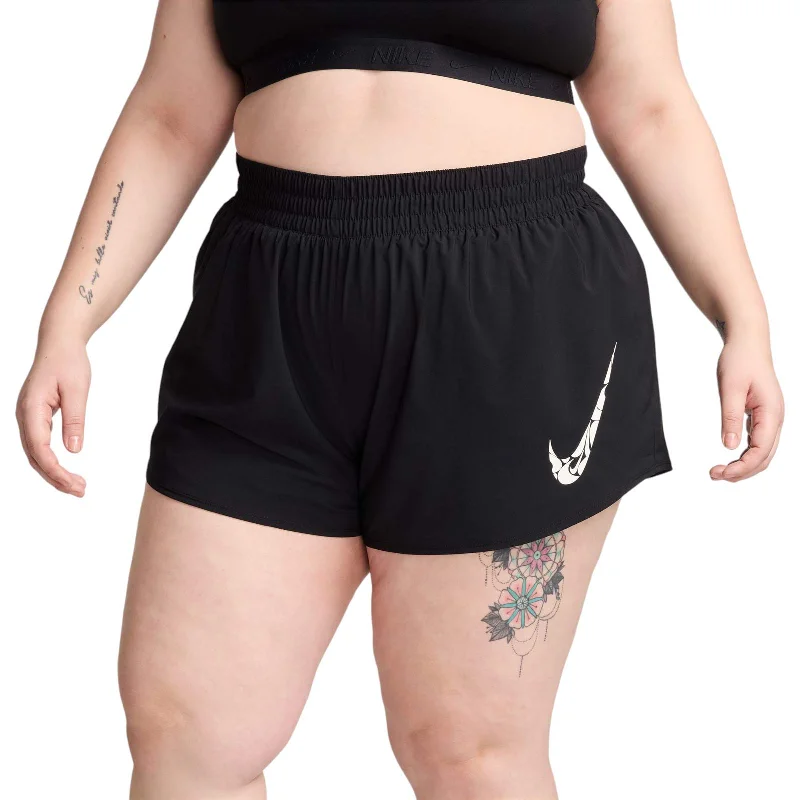 Nike One Swoosh Womens Dri-FIT Running Mid-Rise Brief-Lined Shorts (Plus Size)