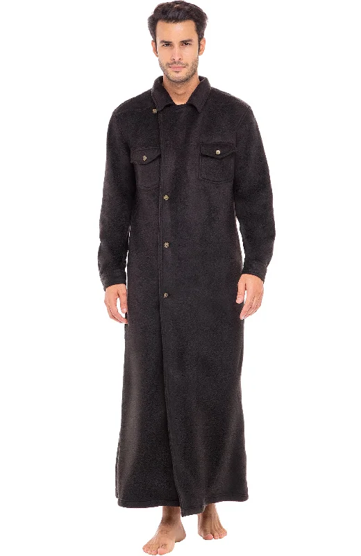 Men's Country Western Wrangler style Long Duster Robe, Anti Pill Fleece