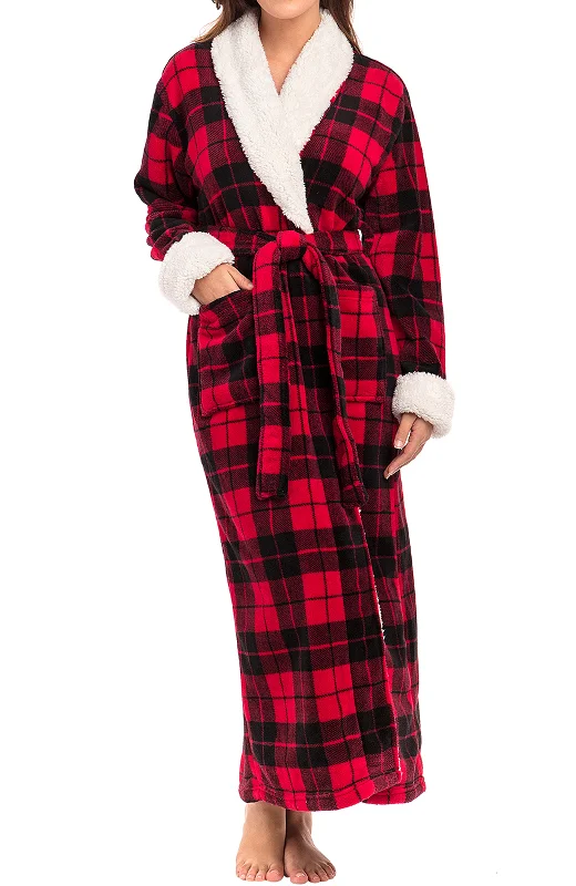 Red Black Plaid with Cream / XS