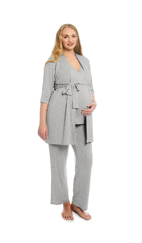 Analise 3-Piece Heather Grey Solid