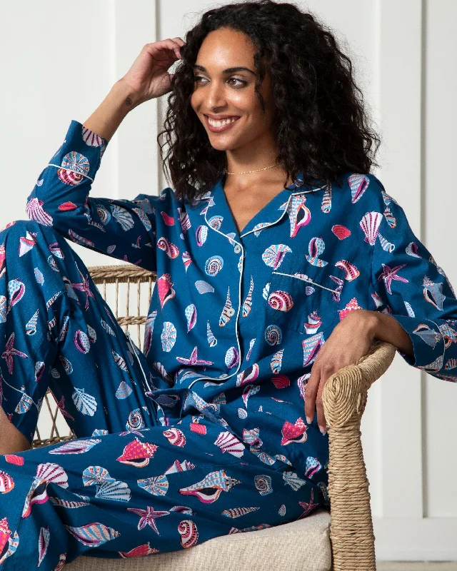 Beachcomber - Long PJ Set - Shoreline Blue