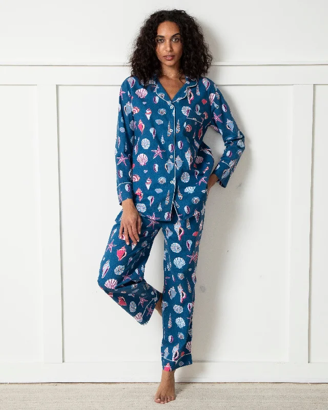 Beachcomber - Long PJ Set - Shoreline Blue