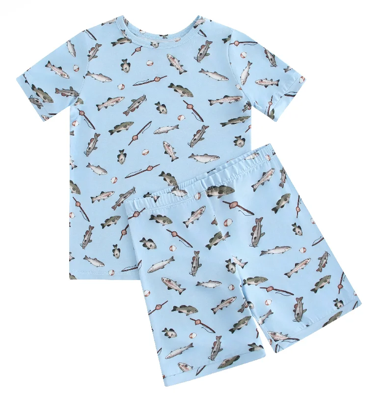 Charlie Play Gone Fishin' - Bamboo Short Sleeve Short Lounge Set