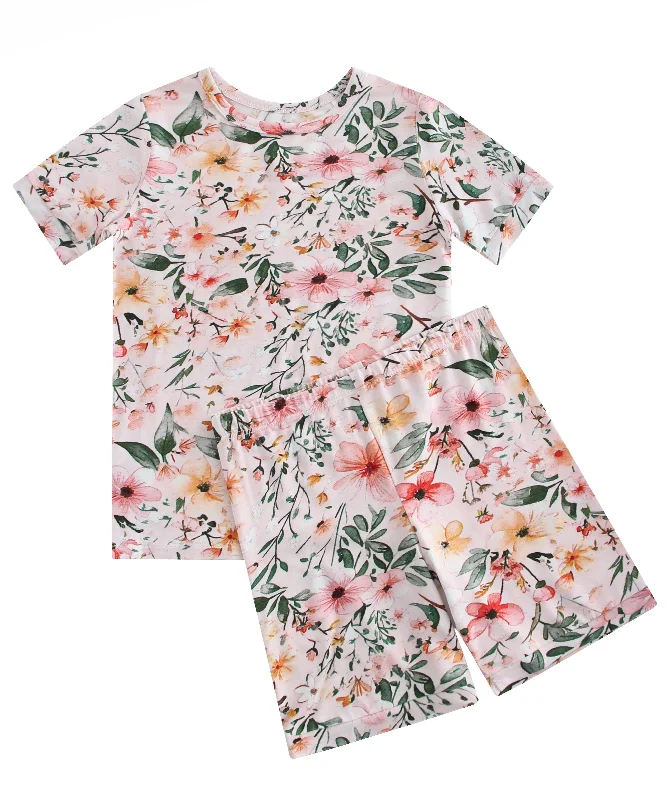 Charlie Play Spring Floral - Bamboo Short Sleeve Short Lounge Set