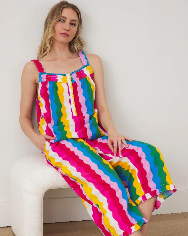 Daily Disco - Back to Bed Cropped Pant Set - Rainbow