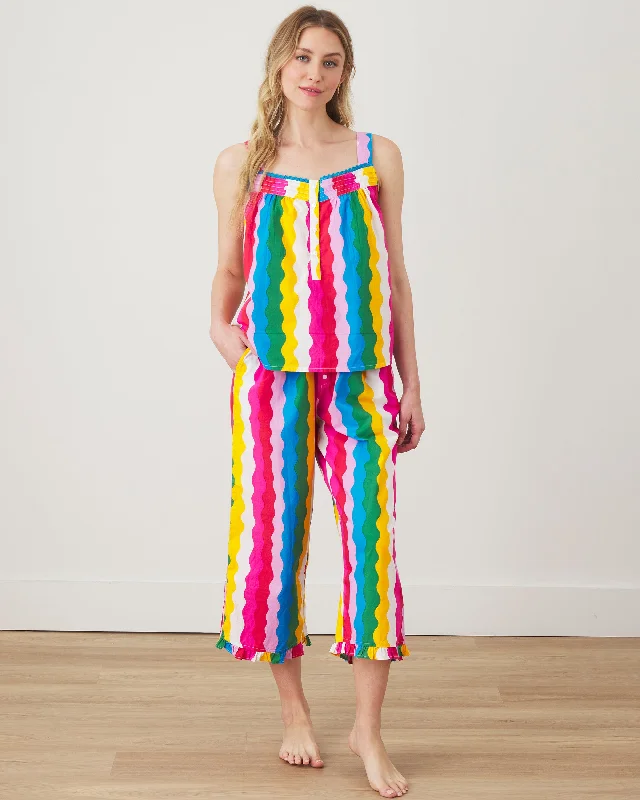 Daily Disco - Back to Bed Cropped Pant Set - Rainbow