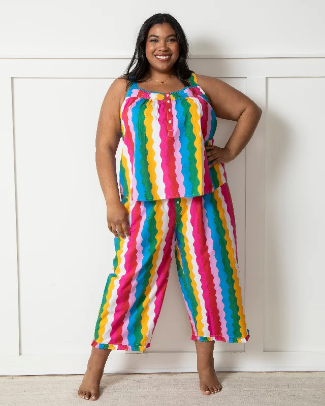 Daily Disco - Back to Bed Cropped Pant Set - Rainbow