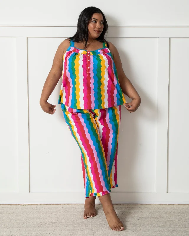 Daily Disco - Back to Bed Cropped Pant Set - Rainbow