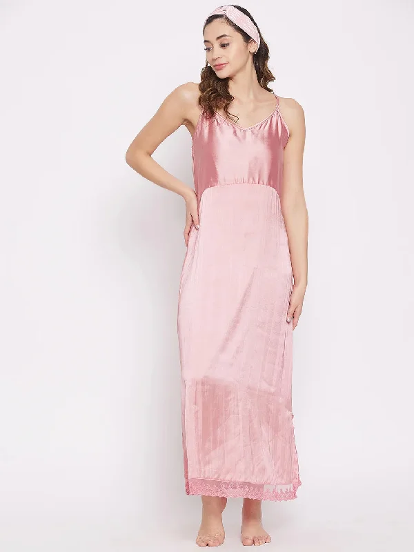 Dusty Pink Satin  Minimal Slip