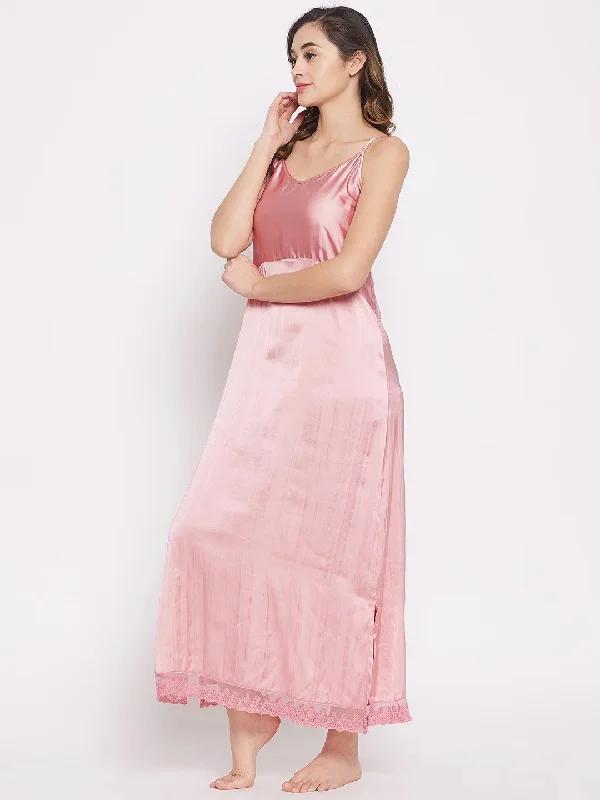 Dusty Pink Satin  Minimal Slip