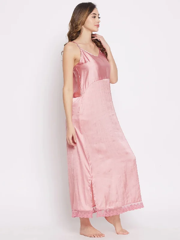 Dusty Pink Satin  Minimal Slip