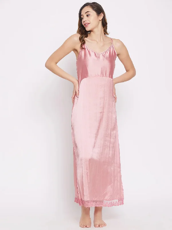 Dusty Pink Satin  Minimal Slip