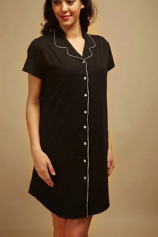 Ebony & Ivory Buttoned-down Nightdress