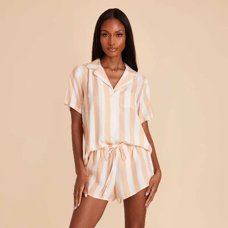 Eddie Pajama Set - Orange Stripe