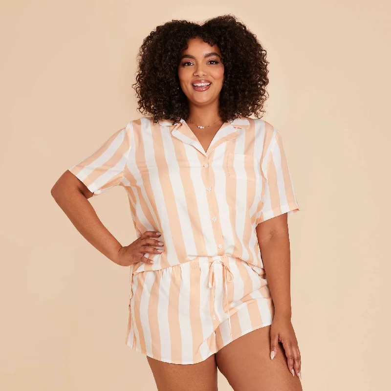 Eddie Pajama Set - Orange Stripe