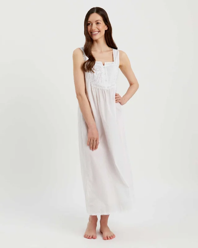 Women's Eliza Cotton Nightdress - White