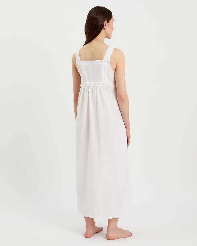 Women's Eliza Cotton Nightdress - White