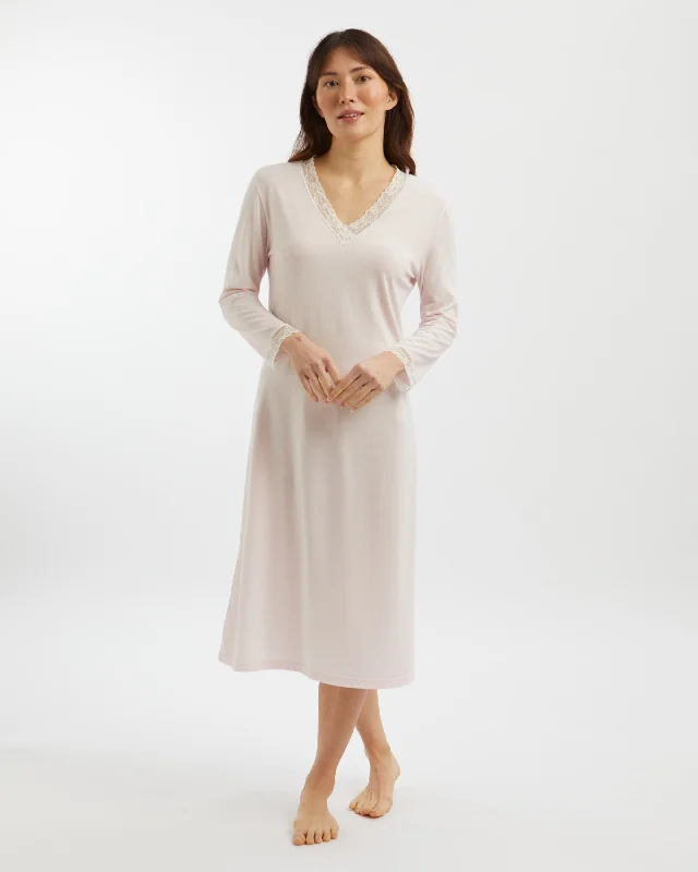 Women's Jersey Ella Nightdress - Soft Pink