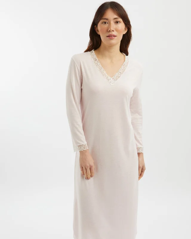 Women's Jersey Ella Nightdress - Soft Pink