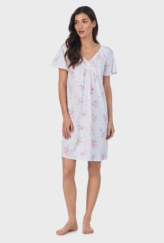 Floral Bouquet Cotton Short Nightgown