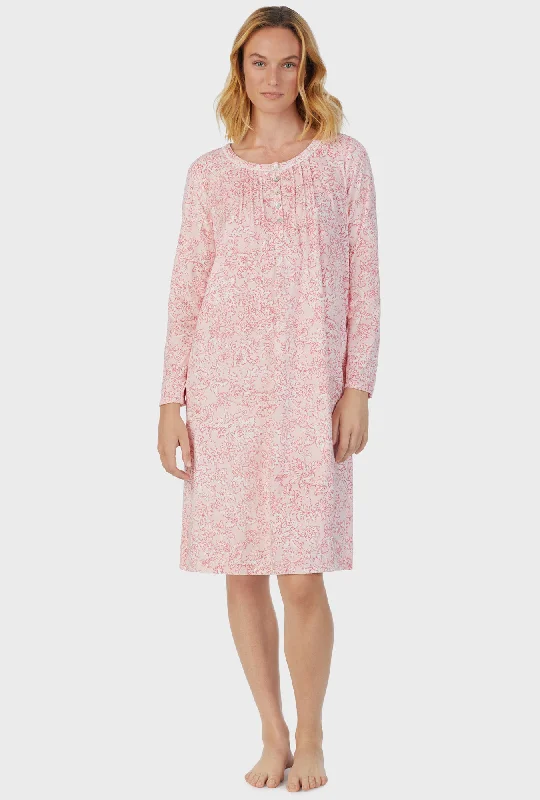 Floral Scroll Fleece Nightgown