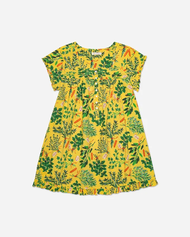 Herb Garden - Pintuck Nightgown - Citrine