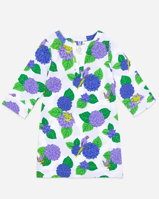 Hydrangea Hideaway - Slim-Fit Tunic - Cloud