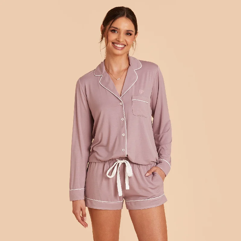 Jonny Long Sleeve Pajama Set - Navy