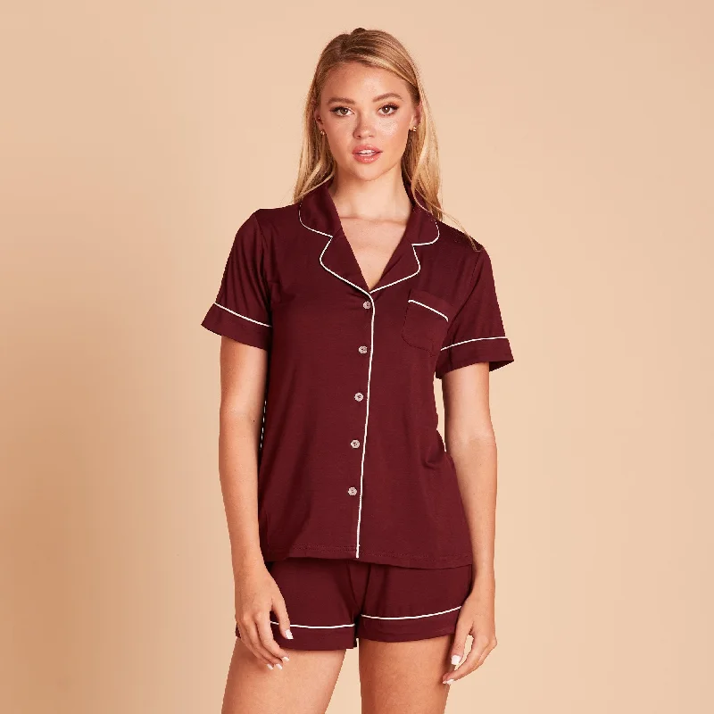 Jonny Pajama Set - Cabernet