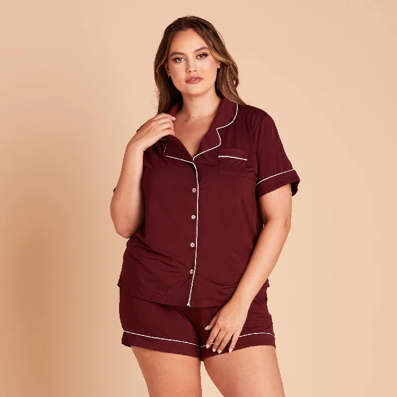 Jonny Pajama Set - Cabernet