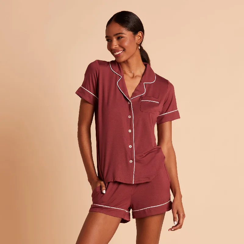 Jonny Pajama Set - Rosewood