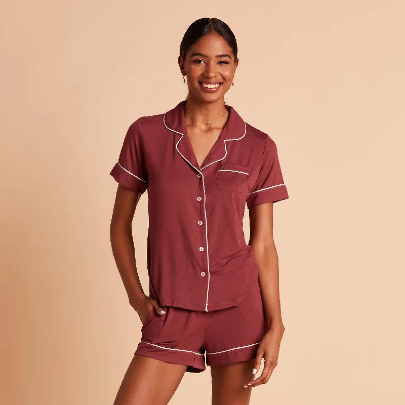 Jonny Pajama Set - Rosewood