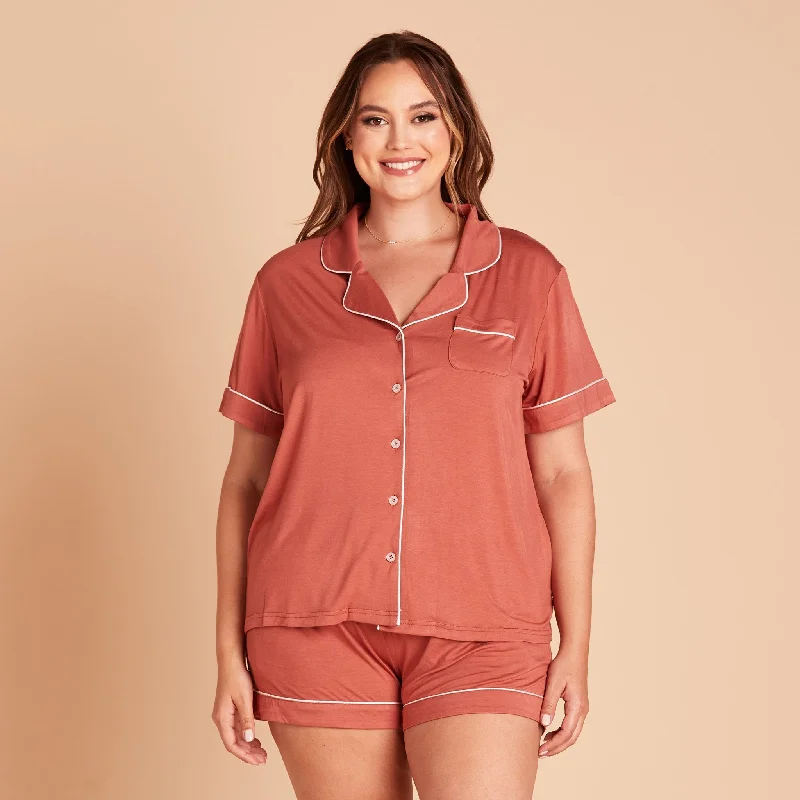 Jonny Pajama Set - Terracotta