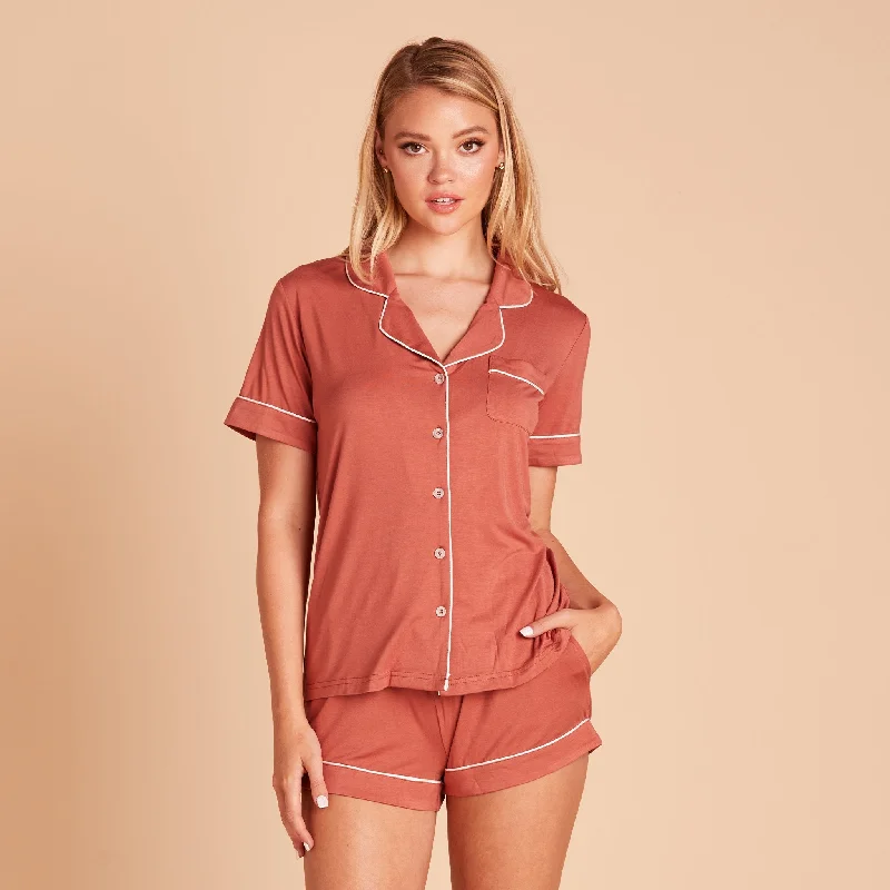 Jonny Pajama Set - Terracotta