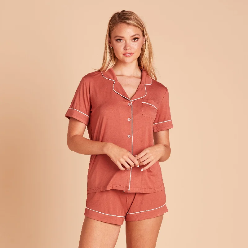 Jonny Pajama Set - Terracotta