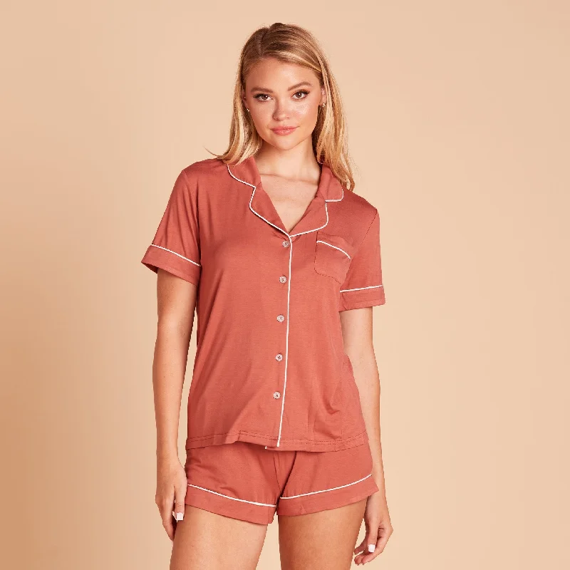 Jonny Pajama Set - Terracotta