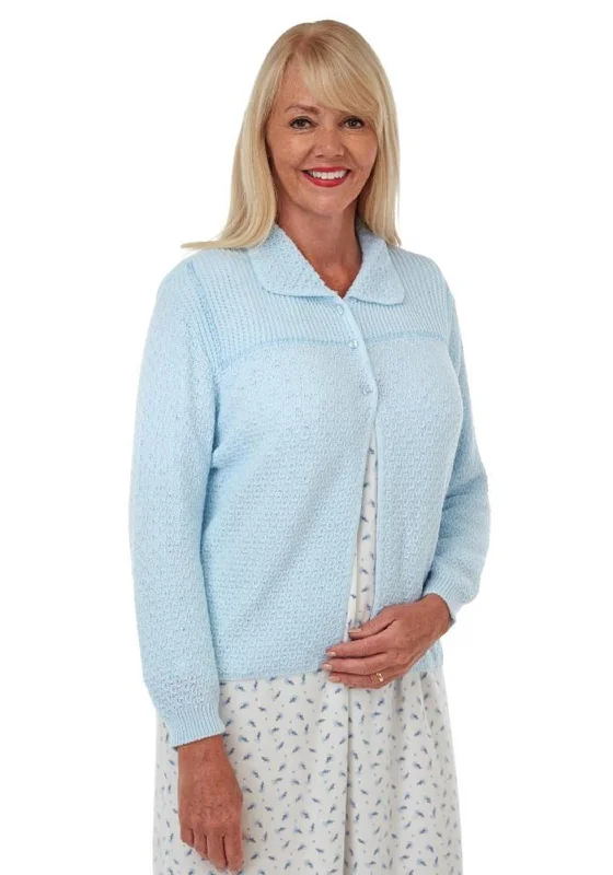 Marlon Angeline Knitted Bed Jacket, Blue