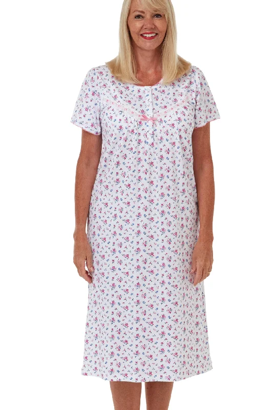 Maria 100% Cotton Jersey Short Sleeve Nightdress