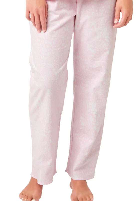 Indigo Sky Pastel Print Brushed Cotton Pyjama Set, Pink